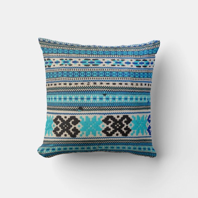 Ukrainian Folk Design double-sided Throw Pillow (Front)