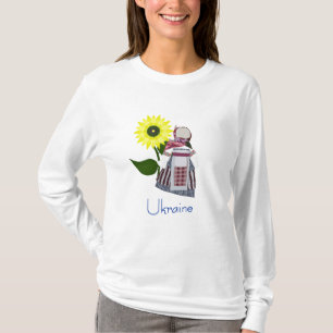 Ukrainian Folk Doll with sunflower, Motanka.  T-Shirt