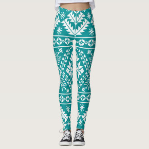 Ukrainian Folk Ethnic Seamless Ornament Leggings