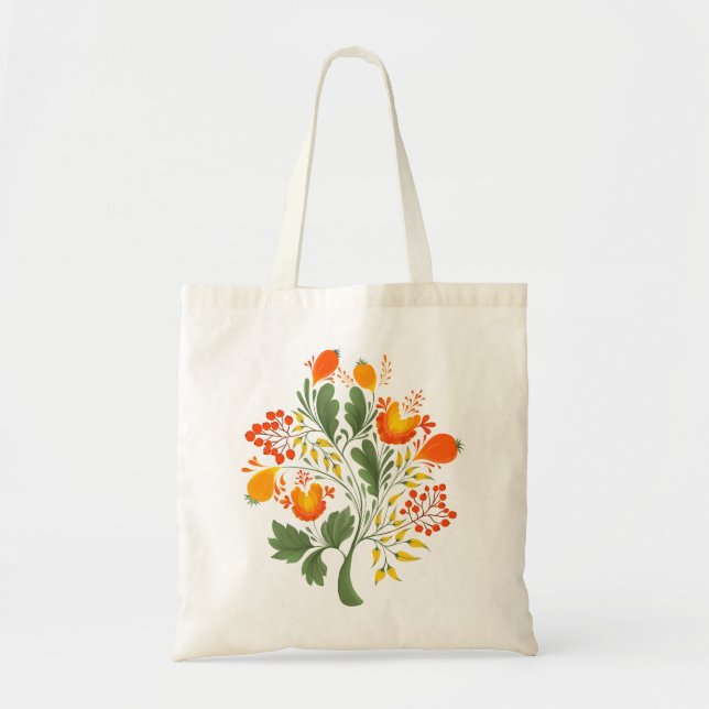 Ukrainian folk floral pattern. Ukraine Tote Bag (Front)