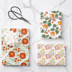Ukrainian folk floral pattern. Ukraine Wrapping Paper Sheets