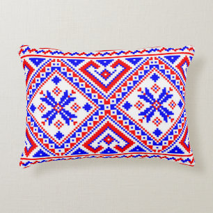 Ukrainian Folk Knitted Pattern Pillow