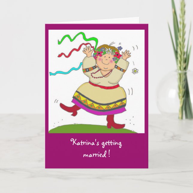 Ukrainian Girl Bridal Shower Invitation (Front)