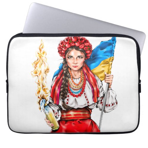 Ukrainian Girl Fighting for Freedom T_Shirt Long A Laptop Sleeve
