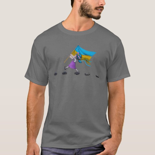 Ukrainian Girl I Stand With Ukraine Support Ukrain T-Shirt (Front)