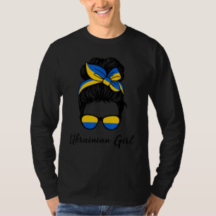 Ukrainian Girl in Blue and Yellow Colors of Ukrain T-Shirt
