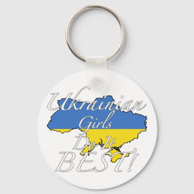 Ukrainian Girls Do It Best! Keychain (Front)