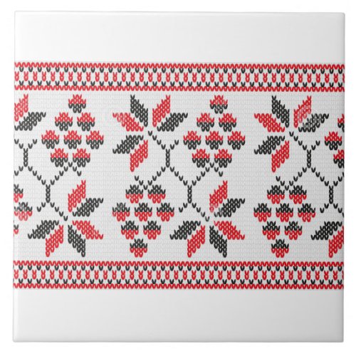 Ukrainian Grapevine Vyshyvanka Rushnyk Embroidery Tile