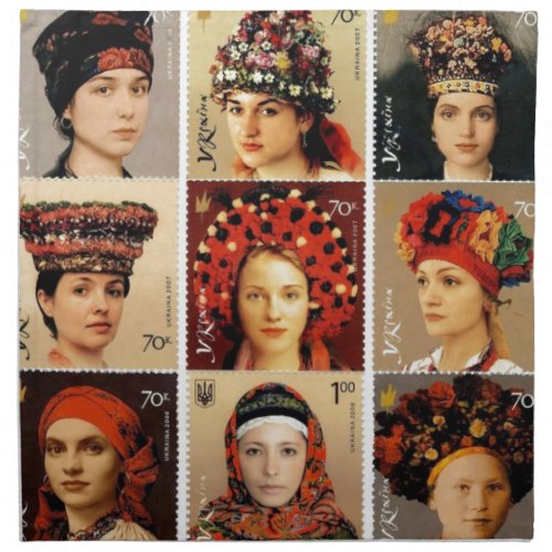 Ukrainian Headdresses Napkin