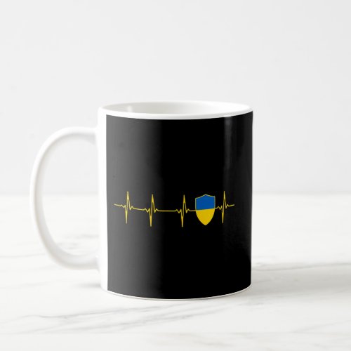 Ukrainian Heartbeat I Love Ukraine Country Hear Uk Coffee Mug