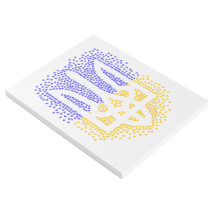 Ukrainian heraldry trident tryzub scattering stars gallery wrap
