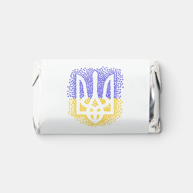 Ukrainian heraldry trident tryzub scattering stars hershey's miniatures (Front)