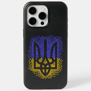 Ukrainian heraldry trident tryzub scattering stars iPhone 15 pro max case