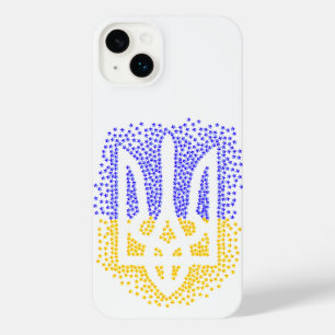 Ukrainian heraldry trident tryzub scattering stars iPhone 14 plus case