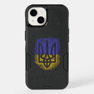 Ukrainian heraldry trident tryzub scattering stars OtterBox iPhone 14 case