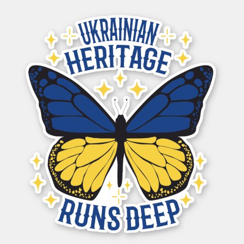 UKRAINIAN HERITAGE RUNS DEEP STICKER