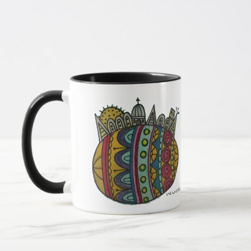 Ukrainian in the Pysanka City Ukrainian Easter Egg Mug