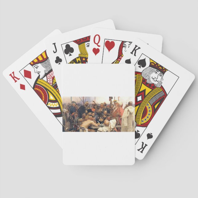 Ukrainian Kozaky/Cossacks by Repin Poker Cards (Back)
