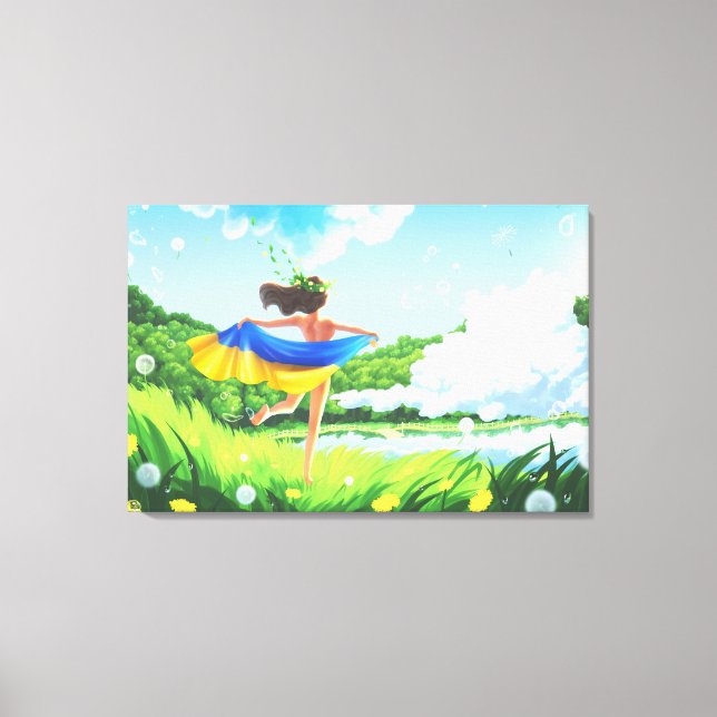 Ukrainian landscape canvas wall decor (Front)