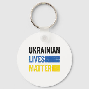 Ukrainian Lives Problem Flag Ukraine Lovers Ukrain Keychain
