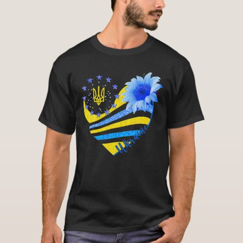 Ukrainian Lover Heart Support Ukraine I Stand With T_Shirt