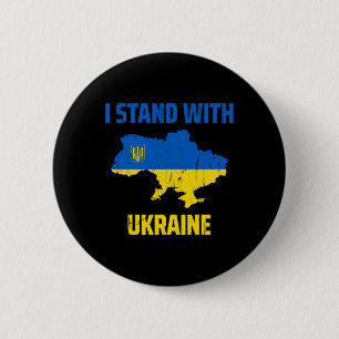 Ukrainian Lover I Stand With Ukraine Button