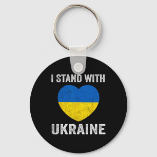 Ukrainian Lover I Stand With Ukraine Heart 1  Keychain