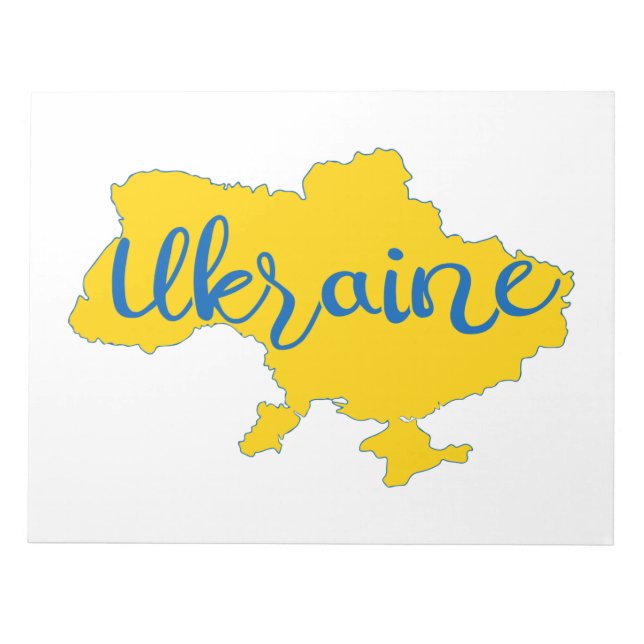 Ukrainian map and lettering  notepad (Front)