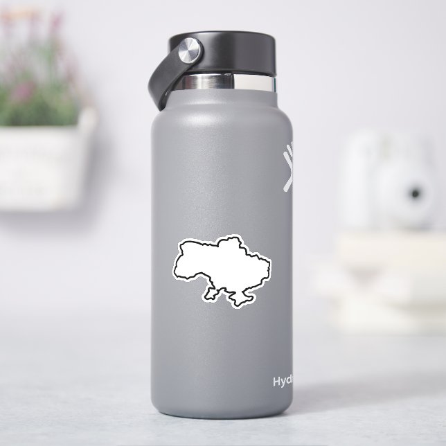Ukrainian map  sticker (HydroFlask)