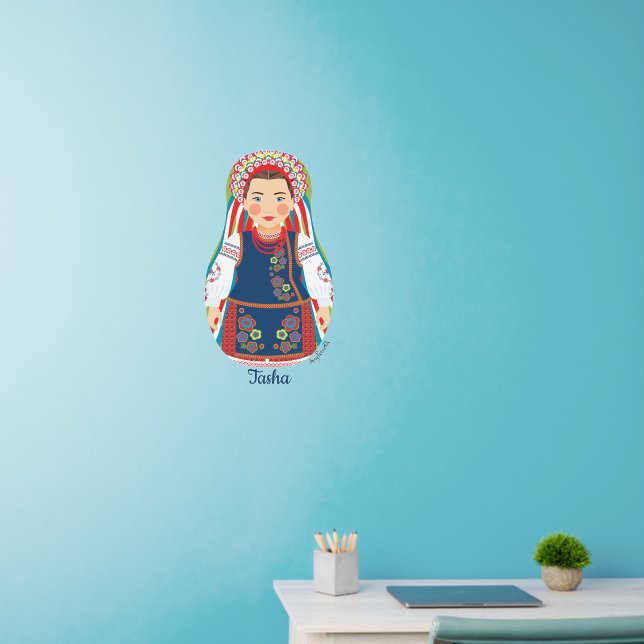 Ukrainian Matryoshka Wall Decal (Home Office)
