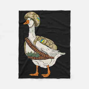Ukrainian Military Goose Combyt Solder Funny Russi Fleece Blanket