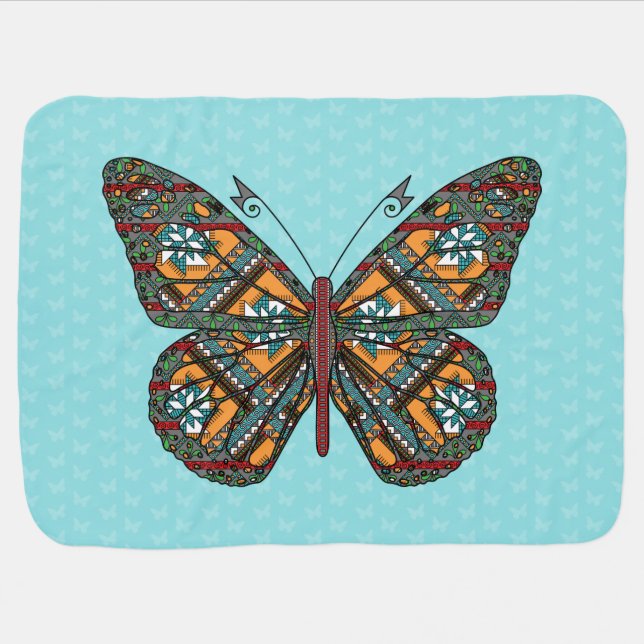 Ukrainian Monarch Baby Blanket (Horizontal)