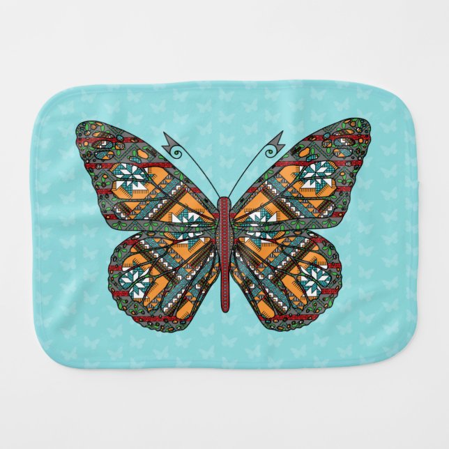 Ukrainian Monarch Burp Cloth (Front Horizontal)