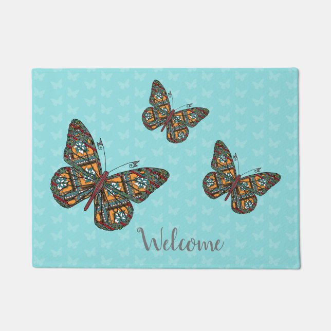 Ukrainian Monarch Doormat (Front)