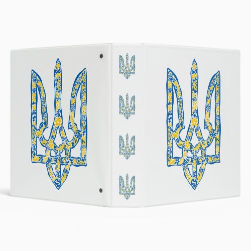 Ukrainian national emblem trident tryzub ethnical 3 ring binder