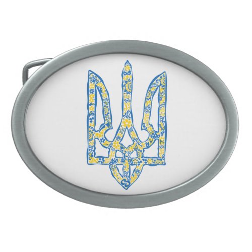 Ukrainian national emblem trident tryzub ethnical belt buckle