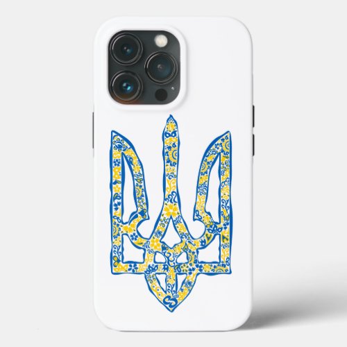 Ukrainian national emblem trident tryzub ethnical iPhone 13 pro case