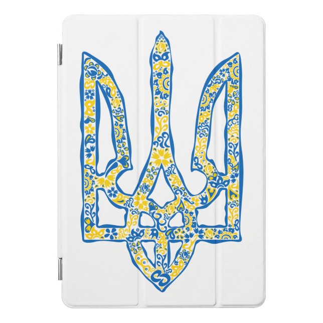 Ukrainian national emblem trident tryzub ethnical iPad pro cover (Front)