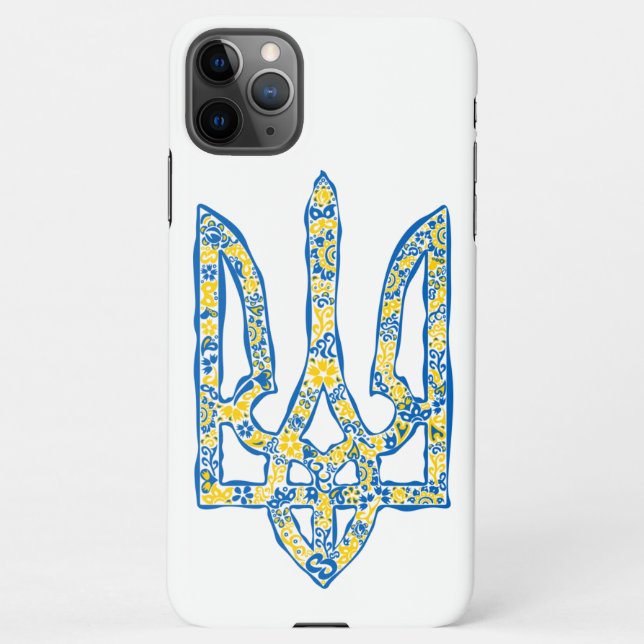 Ukrainian national emblem trident tryzub ethnical iPhone case (Back)