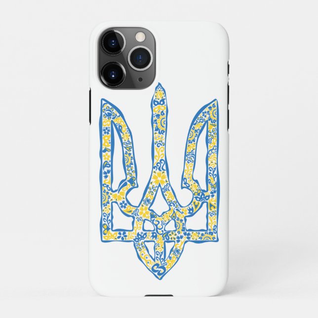 Ukrainian national emblem trident tryzub ethnical iPhone case (Back)