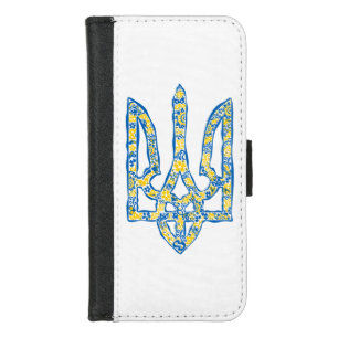 Ukrainian national emblem trident tryzub ethnical iPhone 8/7 wallet case