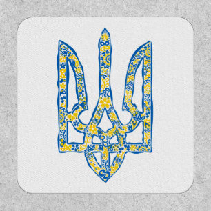 Ukrainian national emblem trident tryzub ethnical patch