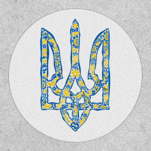 Ukrainian national emblem trident tryzub ethnical patch