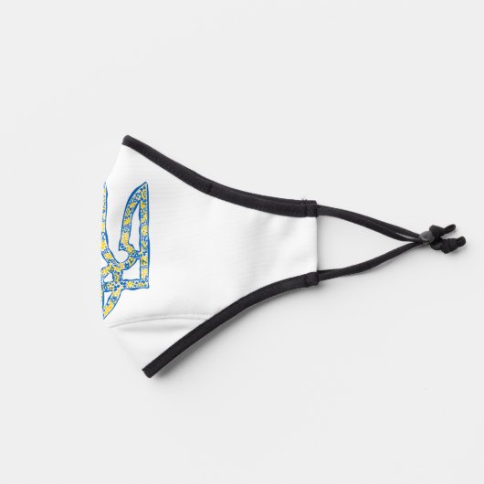 Ukrainian national emblem trident tryzub ethnical premium face mask (Left)