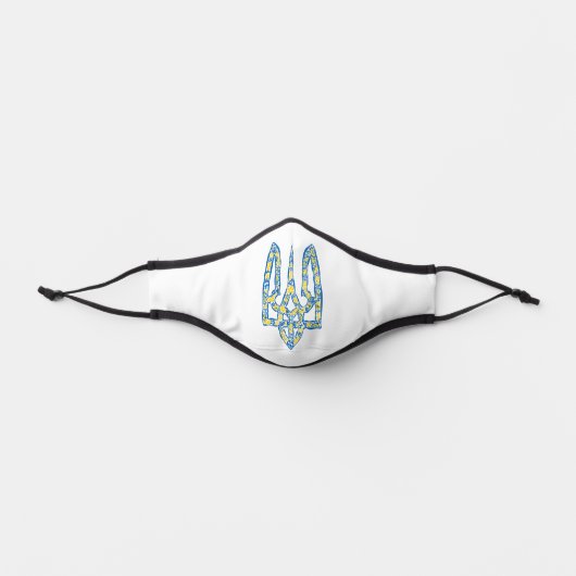 Ukrainian national emblem trident tryzub ethnical premium face mask (Front)