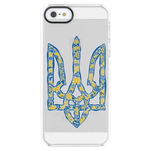 Ukrainian national emblem trident tryzub ethnical clear iPhone SE55s case