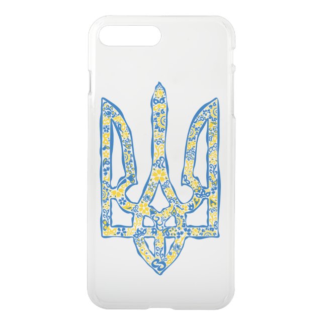 Ukrainian national emblem trident tryzub ethnical uncommon iPhone case (Back)