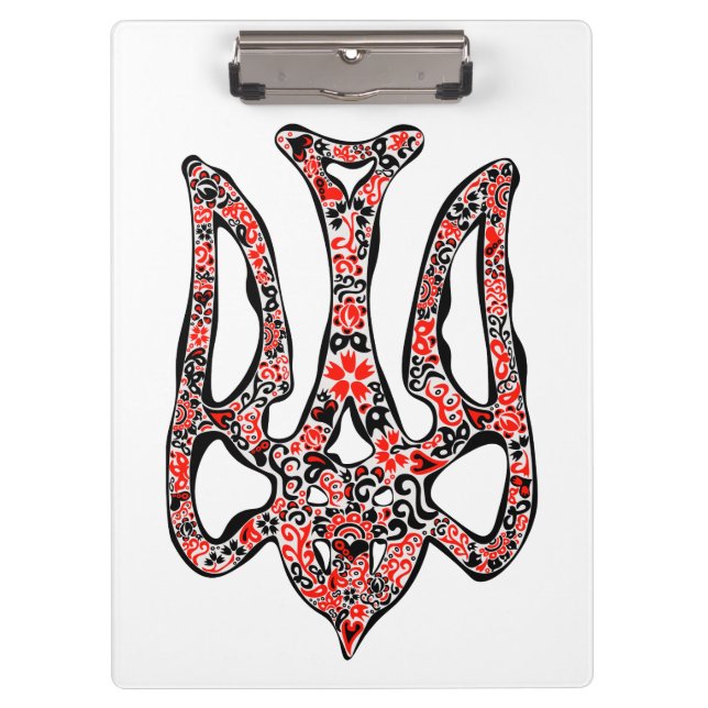 Ukrainian national emblem trident tryzub stylized clipboard (Front)