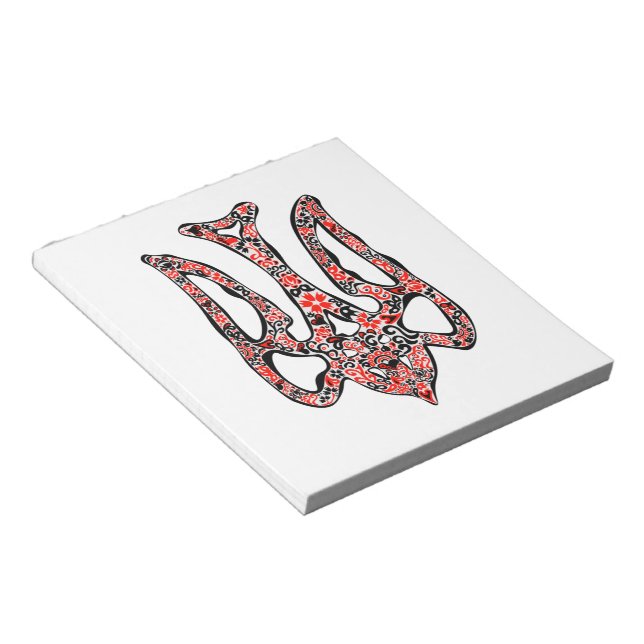 Ukrainian national emblem trident tryzub stylized notepad (Angled)