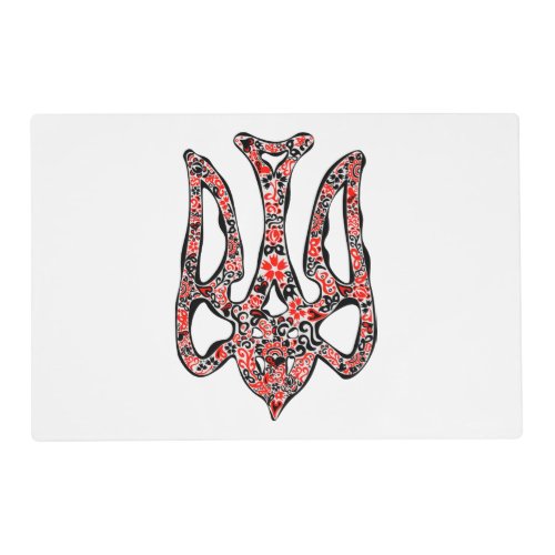 Ukrainian national emblem trident tryzub stylized placemat